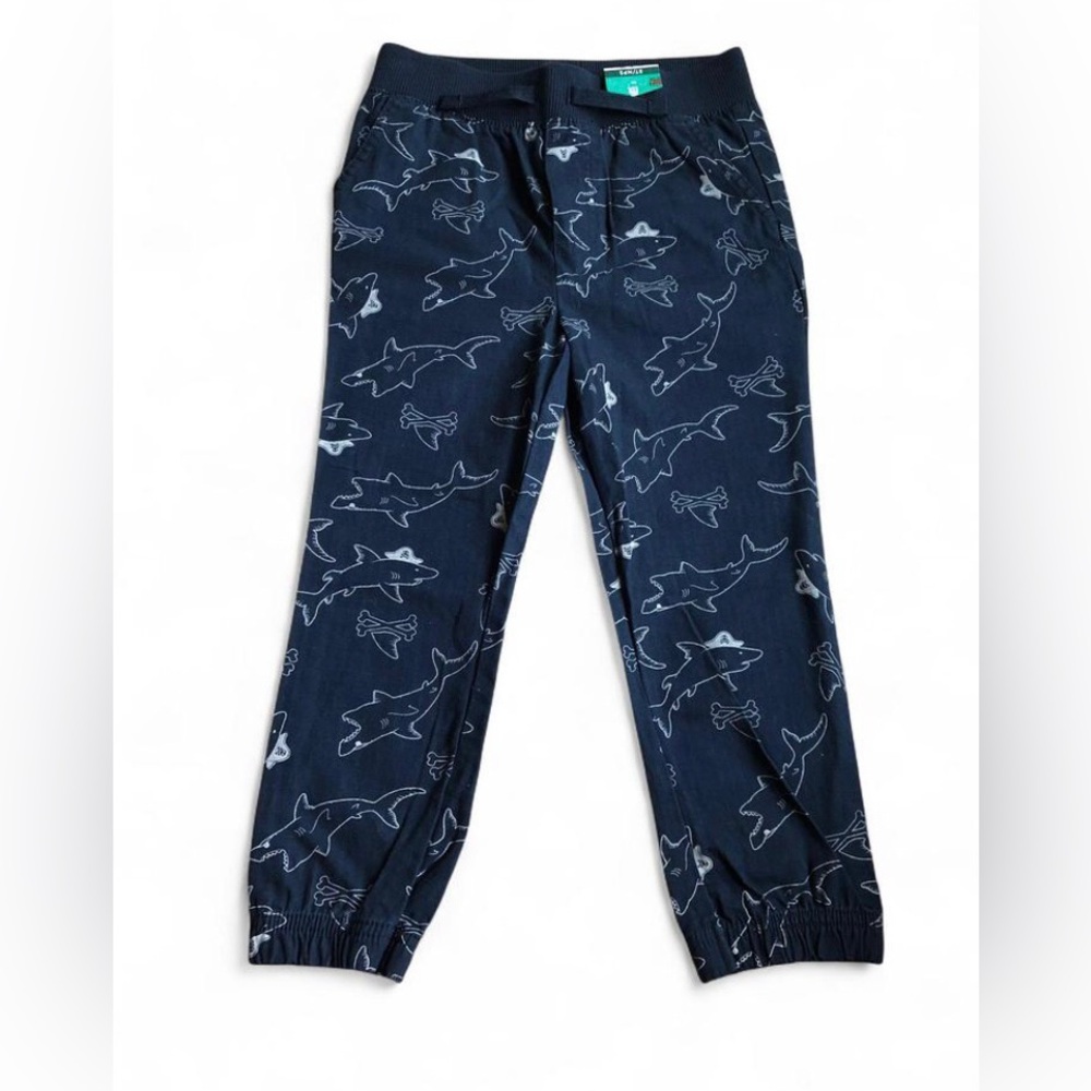 NWT Garanimals Toddler Boys Shark Print Blue Jogger Pants Size 5T 100% cotton.